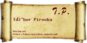 Tábor Piroska névjegykártya
