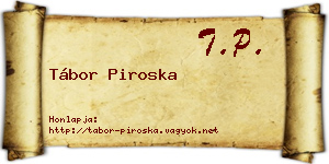 Tábor Piroska névjegykártya
