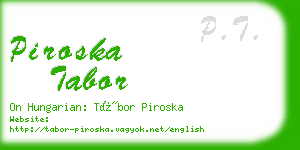 piroska tabor business card